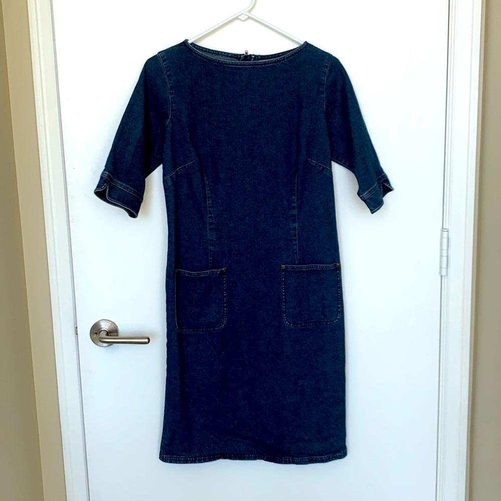 Liz Claiborne Lizwear Modest Denim Dress 90’s vintage